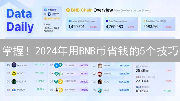 掌握！2024年用BNB币省钱的5个技巧